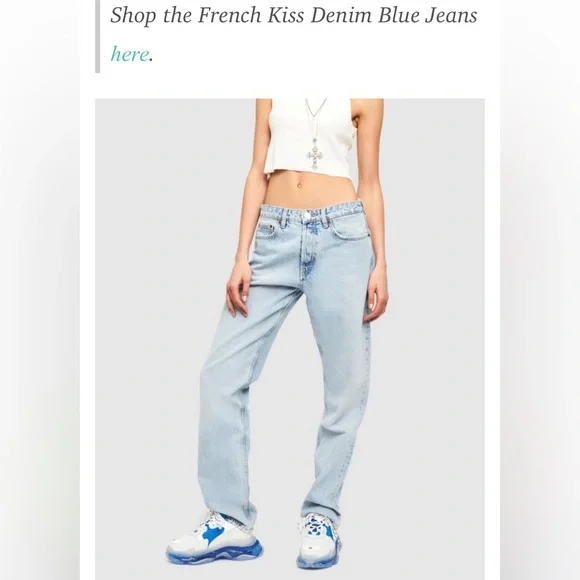 有名人愛用♪ 注目ブランド ◆Lioness◆ FRENCH KISS DENIM JEAN NWT Lioness French Kiss Straight leg Denim jeans light blue